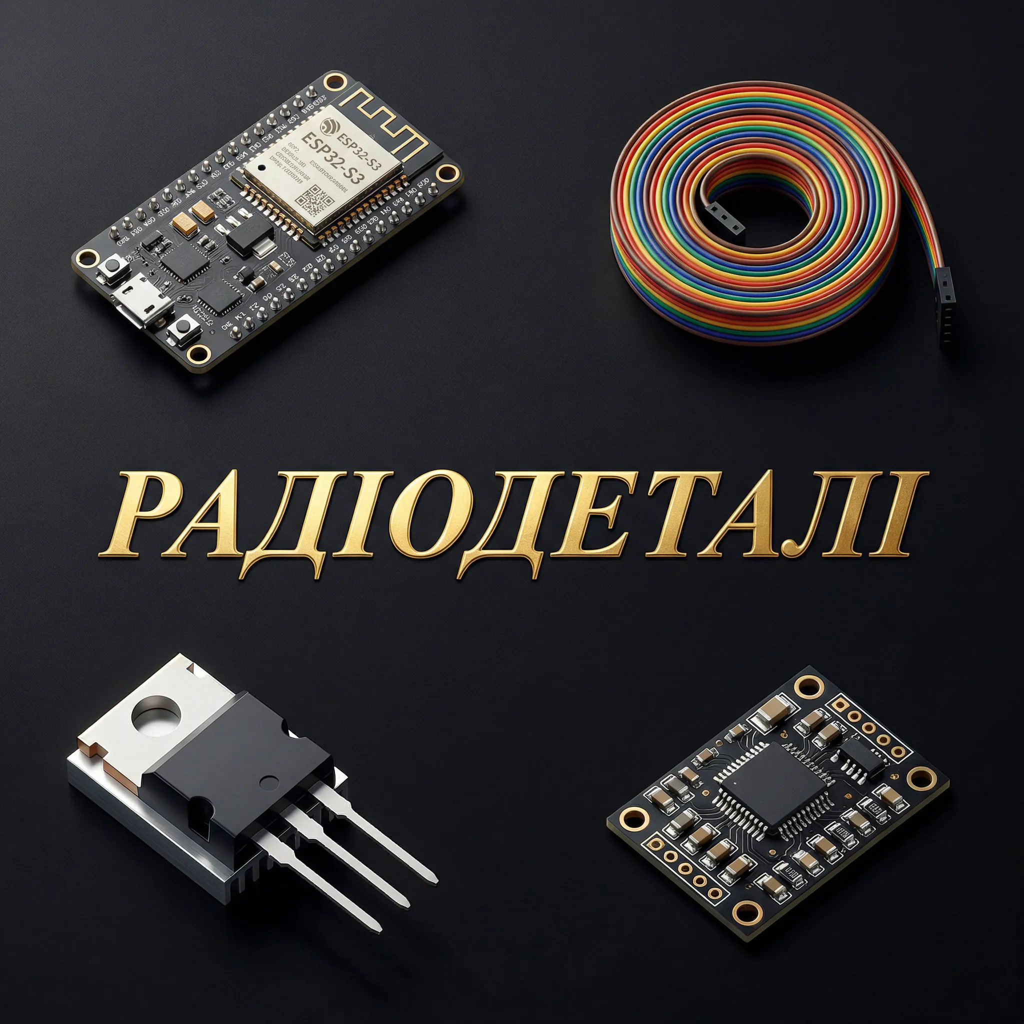 324234242 Логотип категории радиодетали в интернет магазине